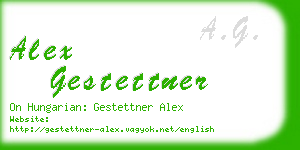 alex gestettner business card